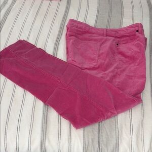 Talbots Pink Corduroy Straight Leg Pant 14p